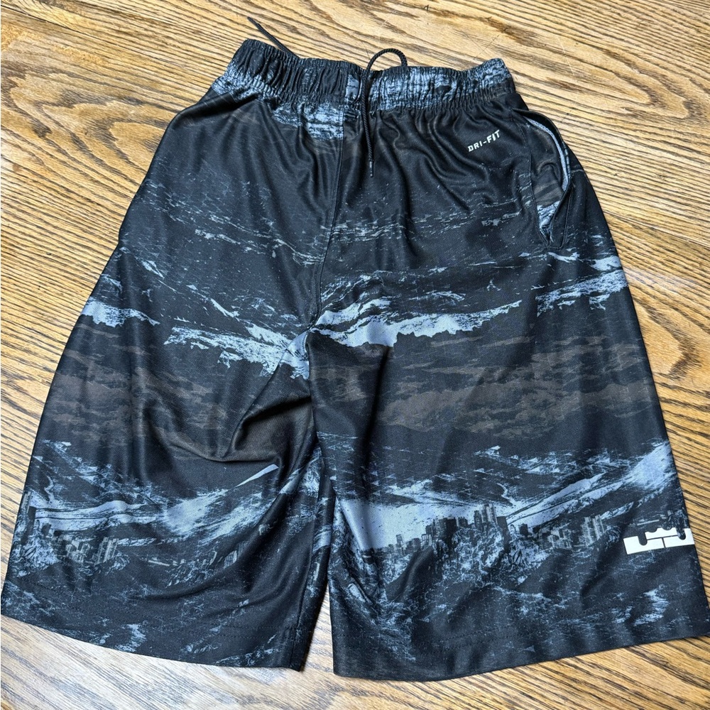 Nike Kids Black and Gray Shorts - Picture 2 of 5